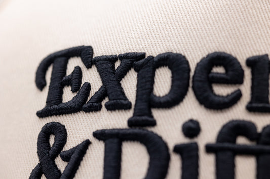 Tan Snapback- BLACK Lettering