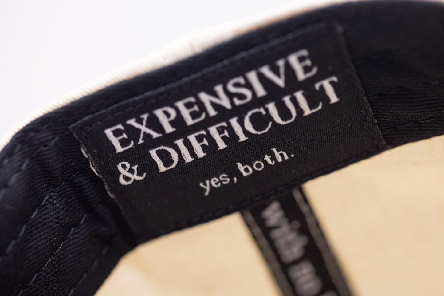 Tan Snapback- RED Lettering